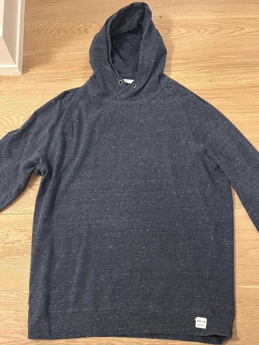 Men's Navy Speckle Hooded Sweater